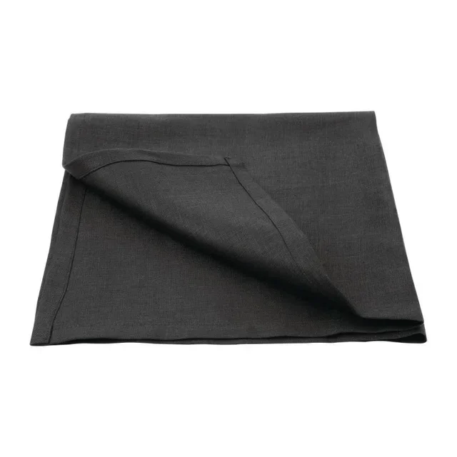 Black Linen Table Napkins 400 x 400 mm - Pack of 12