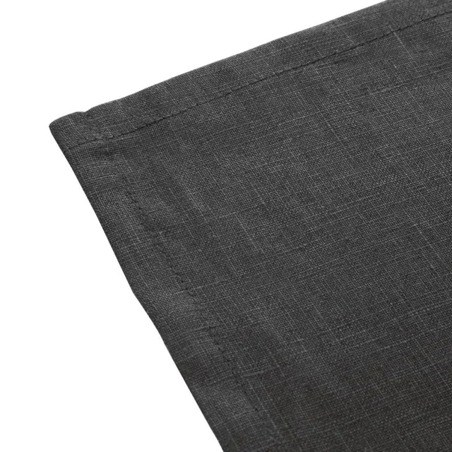 Serviettes de Table Noires en Lin 40 x 40 cm - Pack de 12