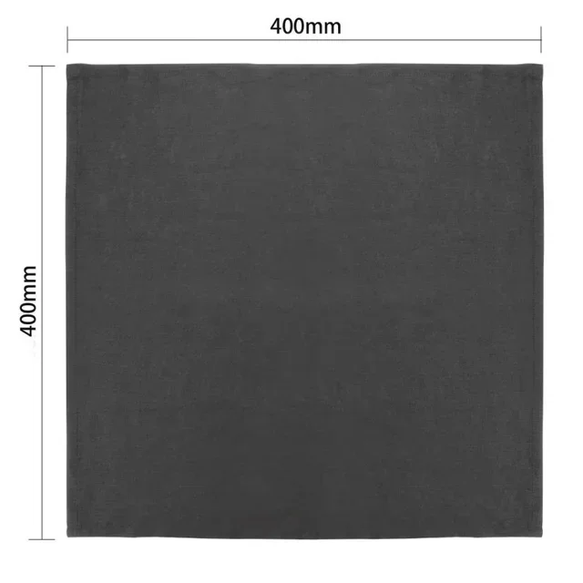 Serviettes de Table Noires en Lin 40 x 40 cm - Pack de 12