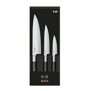 Conjunto de 3 Facas Wasabi Black - Legumes, Universal e Chef