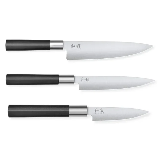 Wasabi Black Knife Set of 3 - Paring, Utility and Chef's Knife