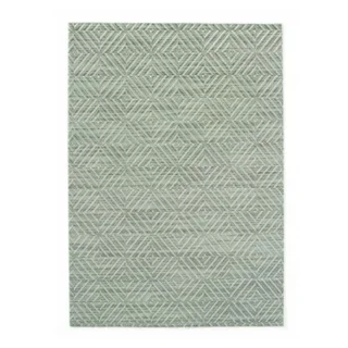 6er Set grüne Tischsets mit geometrischem Muster, PVC, 45 x 30 cm