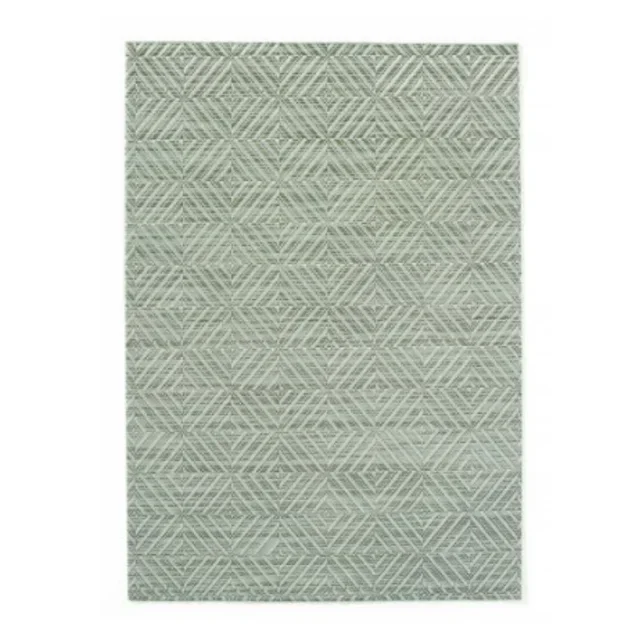 Set of 6 Green Geometric Pattern PVC Placemats 45 x 30 cm