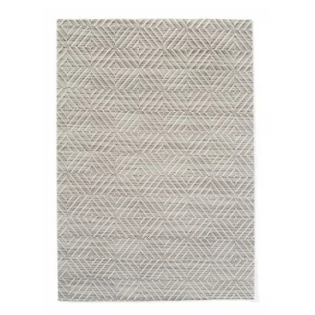 Set of 6 Geometric Silver PVC Placemats 45 x 30 cm