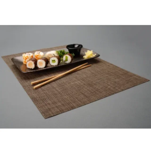 Brown PVC Placemat Set 450 x 300 mm - Pack of 6