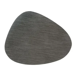 Oval Placemat Grey PVC 45 x 36 cm