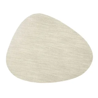 Oval Beige PVC Placemat 450 x 360 mm