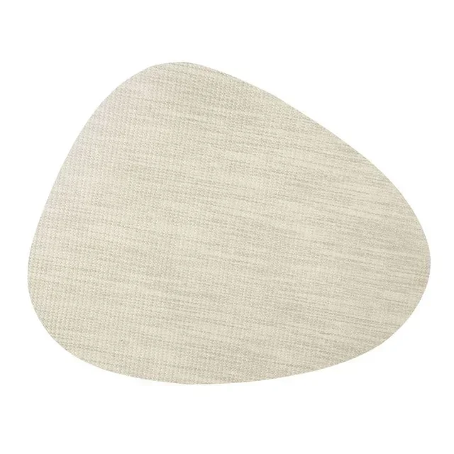 Oval Beige PVC Placemat 450 x 360 mm