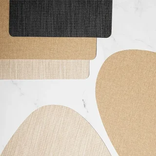 Set de Table en PVC Gris 450 x 300 mm - Sets de Table Rectangulaires Résistants et Faciles d'Entretien pour Restaurant et Maison