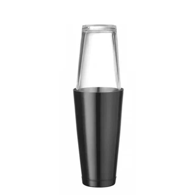 Schwarzer Boston Cocktail Shaker 800ml - Professioneller Edelstahl
