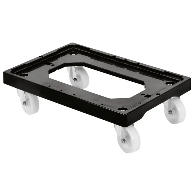 Swivel Castor Base 4 Wheels - Steel Frame - Black Color