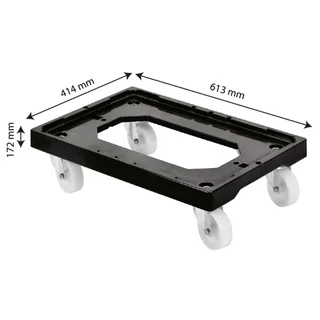 Base con Ruedas Giratorias 4 Ruedas - Marco de Acero - Color Negro