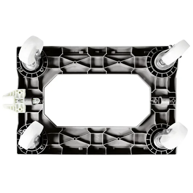 Swivel Castor Base 4 Wheels - Steel Frame - Black Color