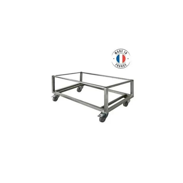 Socle Mobile sur Roulettes pour Rôtissoire Professionnelle - Hauteur 300 mm