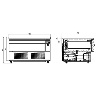 Base Refrigerada Positiva e Negativa 2x GN 1/1 Capacidade 78 Litros