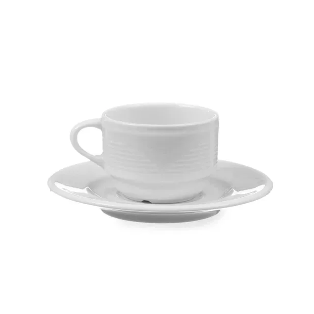 Soucoupe Saturn en Porcelaine Fine - Diamètre 12,5 cm