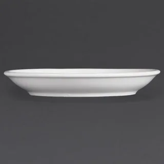 Stapelbare Espressotassen-Untertasse Weißes Porzellan 85 ml 12er Set