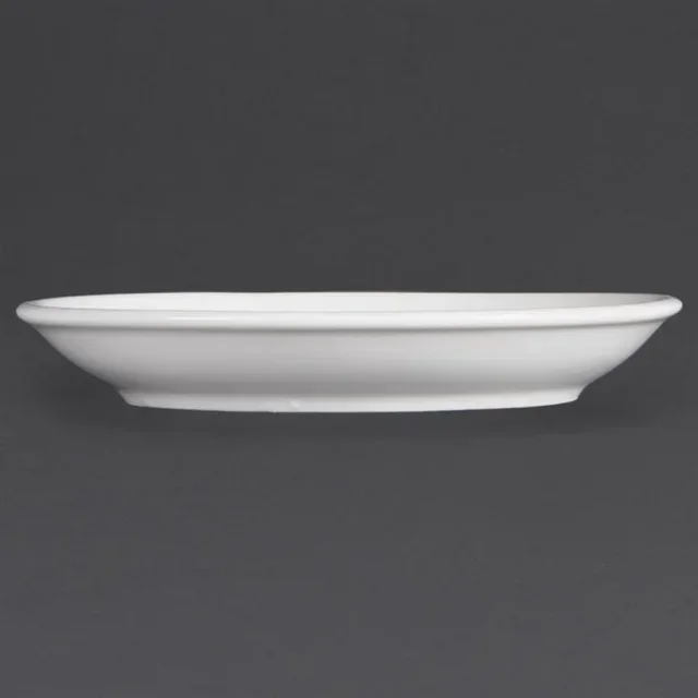 Stapelbare Espressotassen-Untertasse Weißes Porzellan 85 ml 12er Set