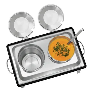 Soupière Chauffante Électrique Double Réservoir 2 x 4 Litres