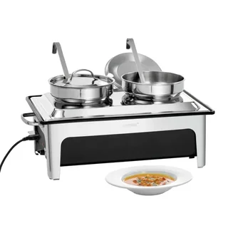 Soupière Chauffante Électrique Double Réservoir 2 x 4 Litres