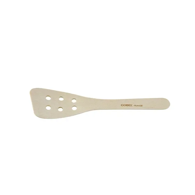 Curved Perforated Wooden Spatula Solid Beech 30 cm - Kitchen Utensil