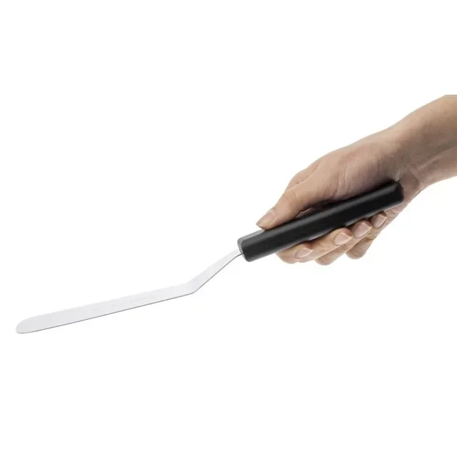 Spatule de Cuisine Coudée en Acier Inoxydable - 13 cm
