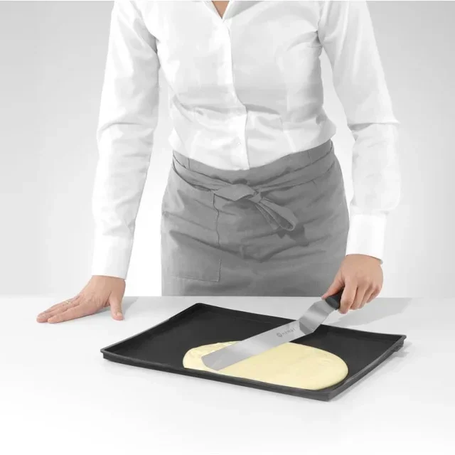 Edelstahl Schräger Crêpe-Wender Polypropylen Griff 25 cm