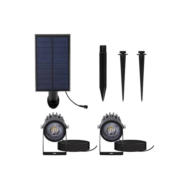 Roundy Solar Spotlight - Pack of 2 Outdoor Lights