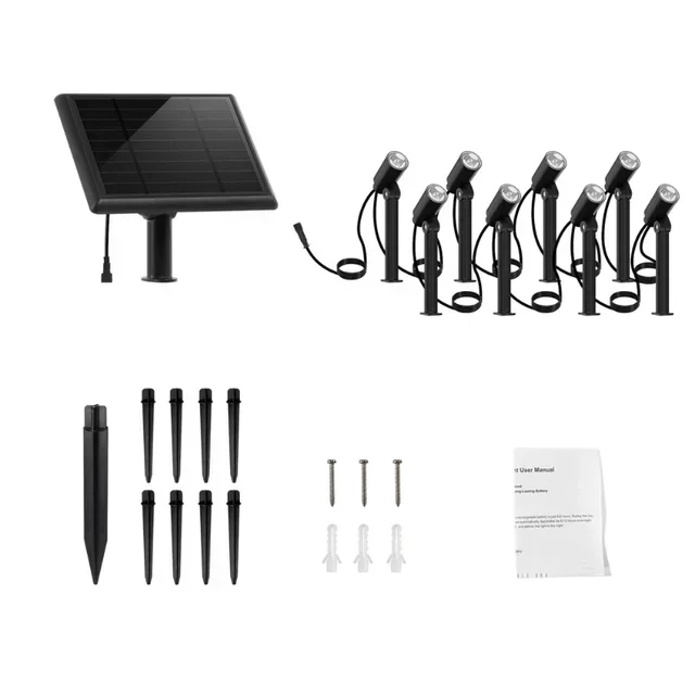 Set mit 8 Mini Roundy Solar-Gartenspots