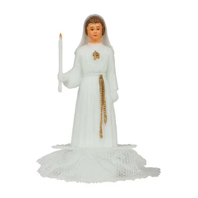 Sujet de Table Communion - Cierge et Fille - Pack 24 pièces