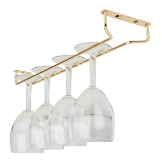 Brass Stemmed Glass Rack Height 41 Cm