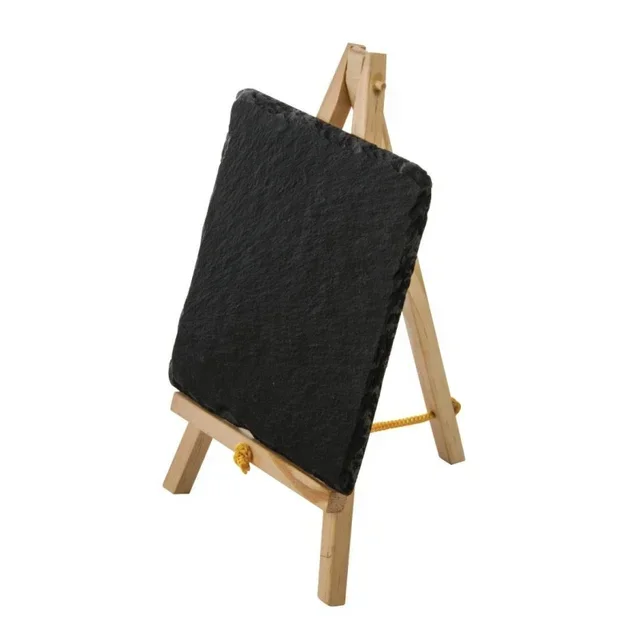 Natural Wood Countertop Chalkboard Stand