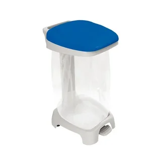 Soporte para Bolsas de Basura 120 Litros con Tapa Azul