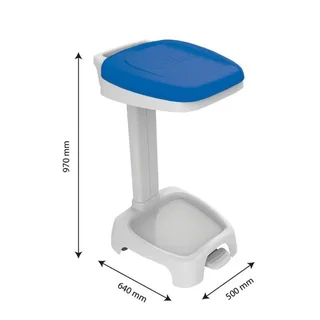 Soporte para Bolsas de Basura 120 Litros con Tapa Azul