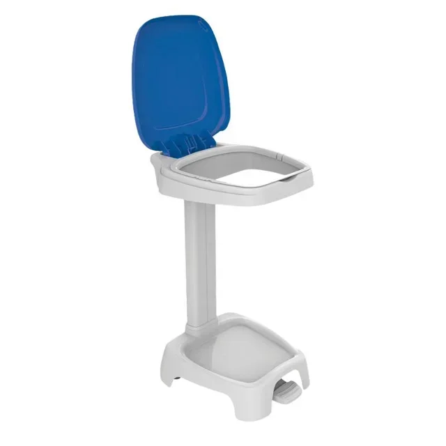 Support Poubelle avec Couvercle Bleu Capacité 120 Litres