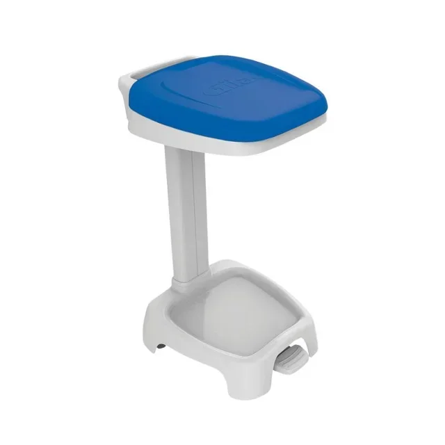 Support Poubelle avec Couvercle Bleu Capacité 120 Litres