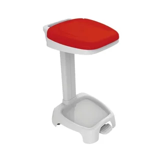 120L Bin Support with Red Lid - Wall Mount