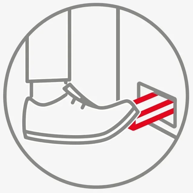 120L Bin Support with Red Lid - Wall Mount