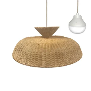 Woven Wicker Pendant Light - Darma Nomad Collection