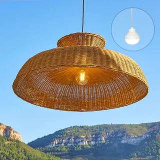 Woven Wicker Pendant Light - Darma Nomad Collection