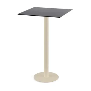 Mesa Alta de Diseño Base Arena y Tablero Negro 70x70 cm - Mesa Alta Urban