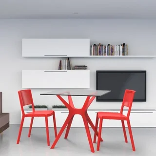 Square Solid Wood Coffee Table with Sand Legs - 90 x 90 cm