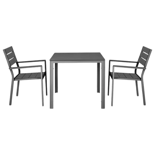 Valletta Square Garden Table Anthracite Grey 78 cm