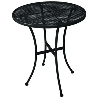 Mesa de Bistro Redonda Metal Perforado - Acabado Negro - Ø60 cm