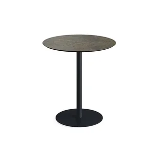 Bistrotisch Urban Schwarzes Gestell und Midnight Marble Platte - Ø 70 cm