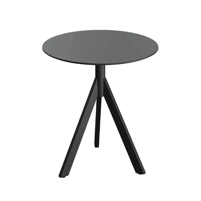 Bistro Table Infinity Tripod Base Black with HPL Top Ø 70 cm
