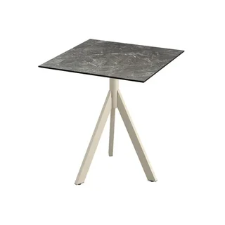 Bistro Table Sand Infinity Tripod Base HPL Galaxy Marble Top 70x70 cm