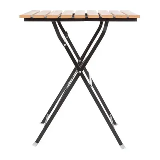 Square Bistro Style Table Wood Imitation 60 cm