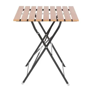 Square Bistro Style Table Wood Imitation 60 cm