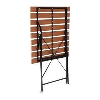 Square Bistro Style Table Wood Imitation 60 cm